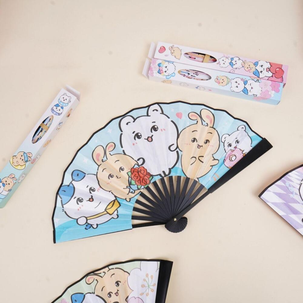 Kawaii Folding Fan Chiikawa Su - Art Craft Stationery のレビューと価格