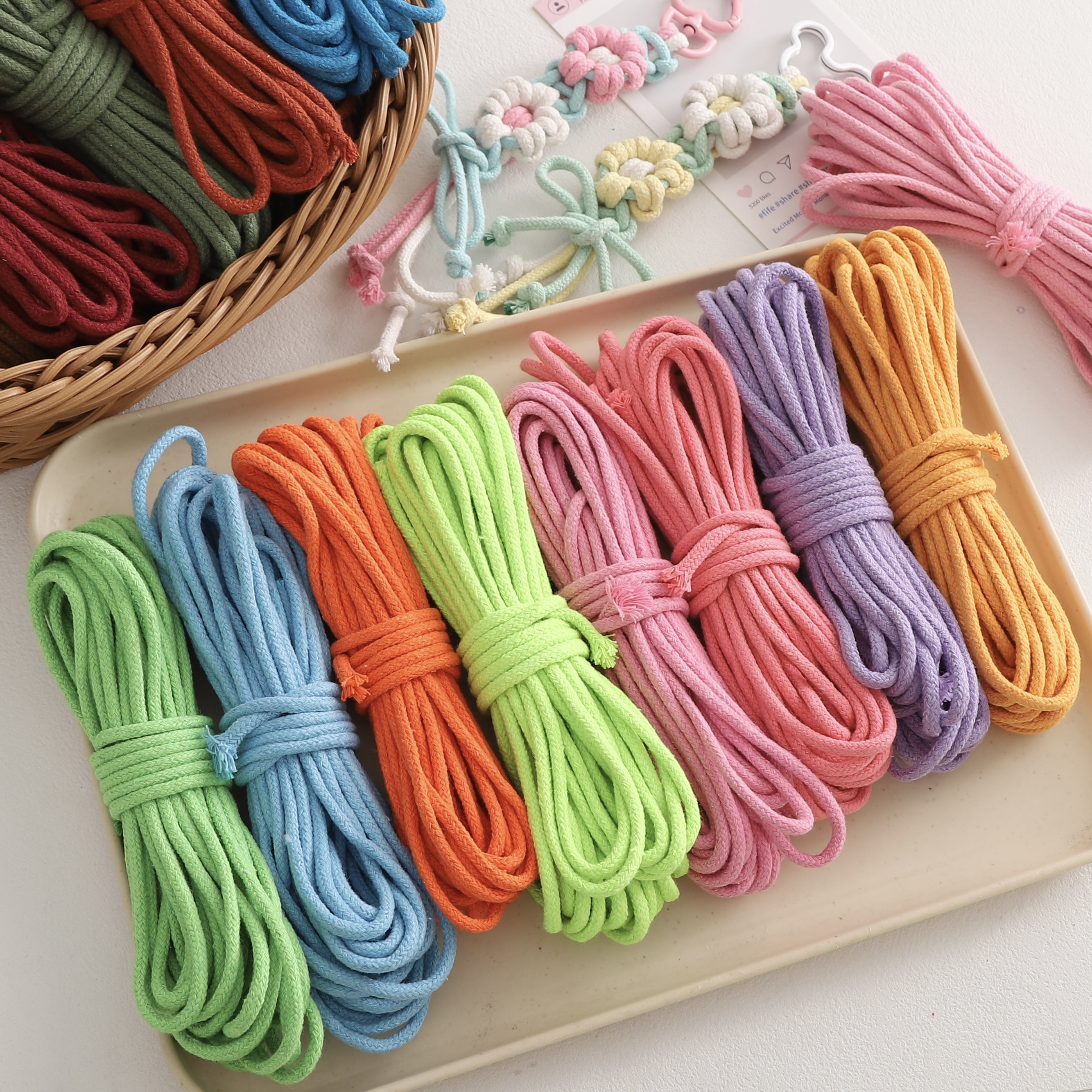 10Meters/Lot 3mm Colorful Brai - Macrame Cord Cotton のレビューと価格