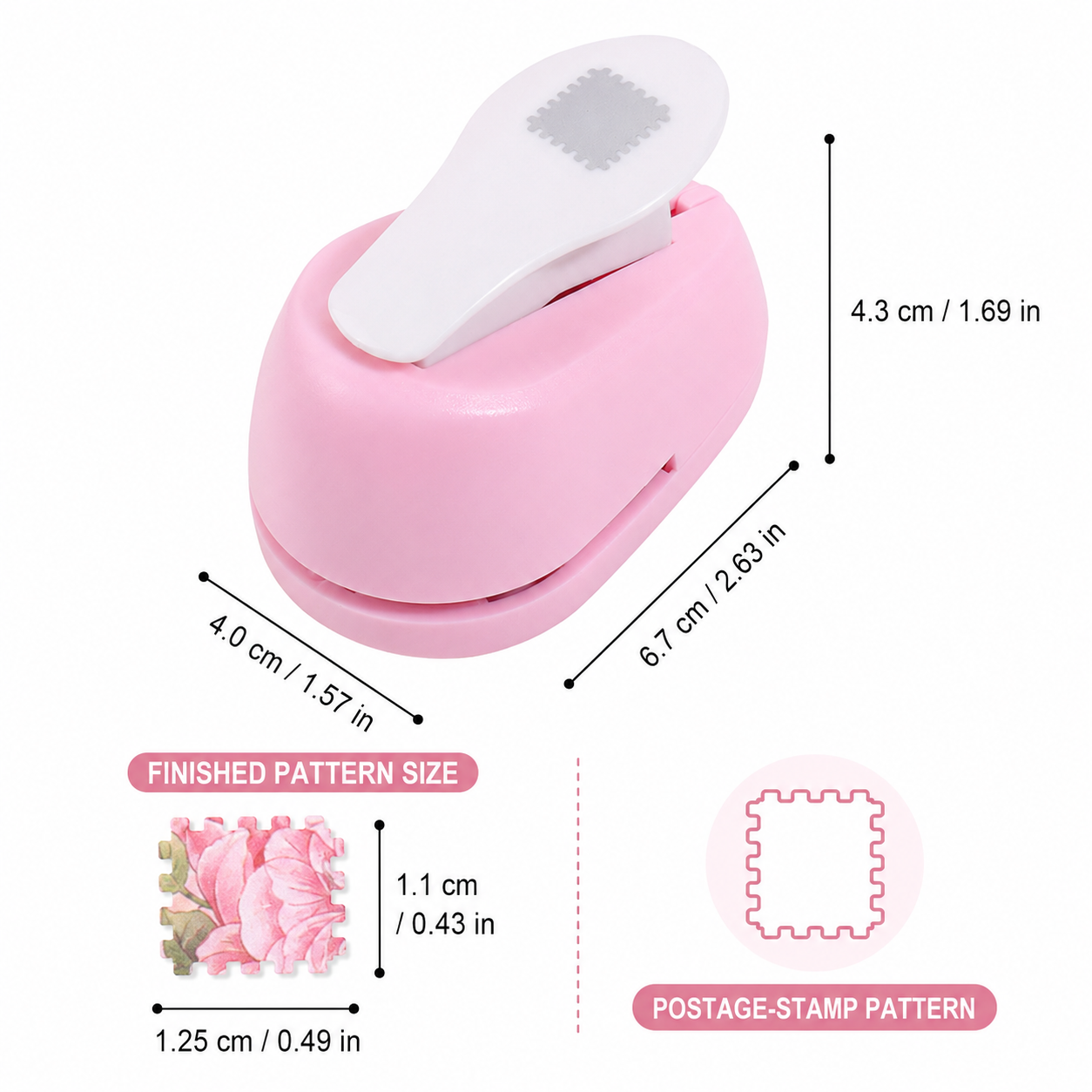 Stamp Pattern Paper Punch, Por - Art Craft Materials のレビューと価格
