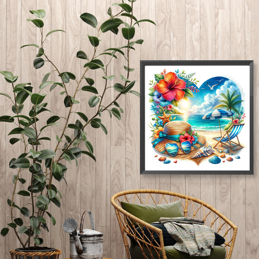 Summer Beach Full DIY 5D Round - Art Craft Ideas For Adults のレビューと価格