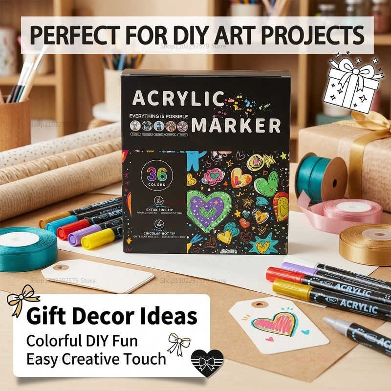 Double-headed acrylic paint ma - Art Craft Stationery のレビューと価格
