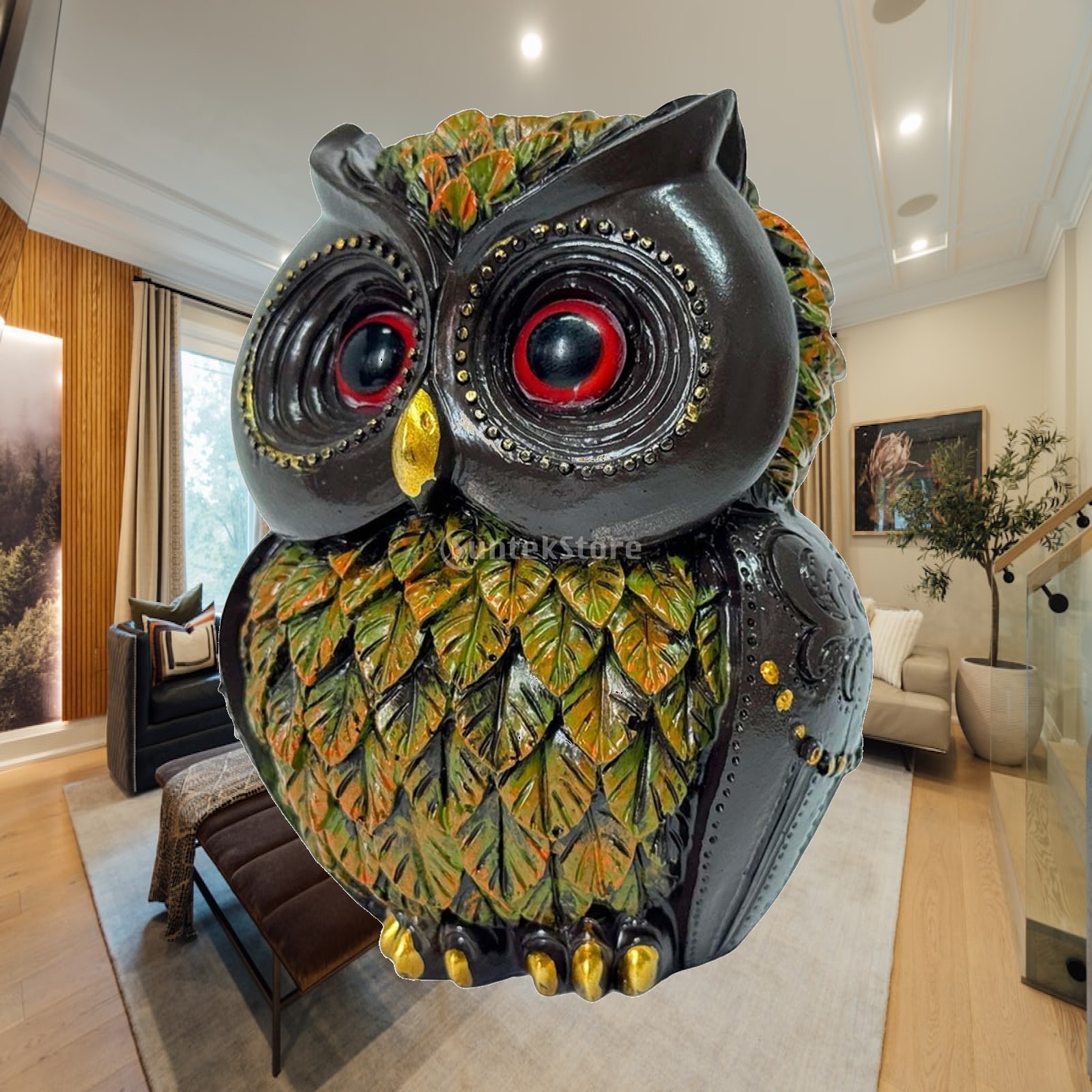 Owl Statue Indoor Figurine Art - Exhibition Of Art And Craft のレビューと価格