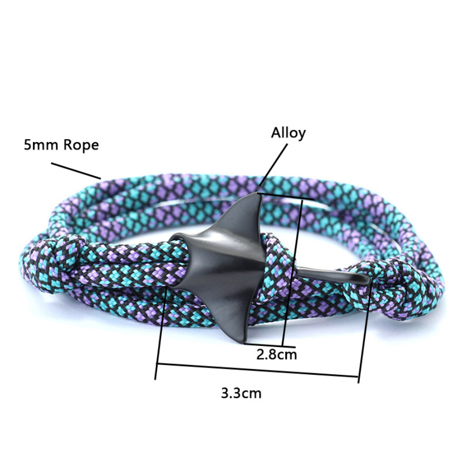 Stylish Manta Bracelet Men Wom - Macrame Cord Cotton のレビューと価格