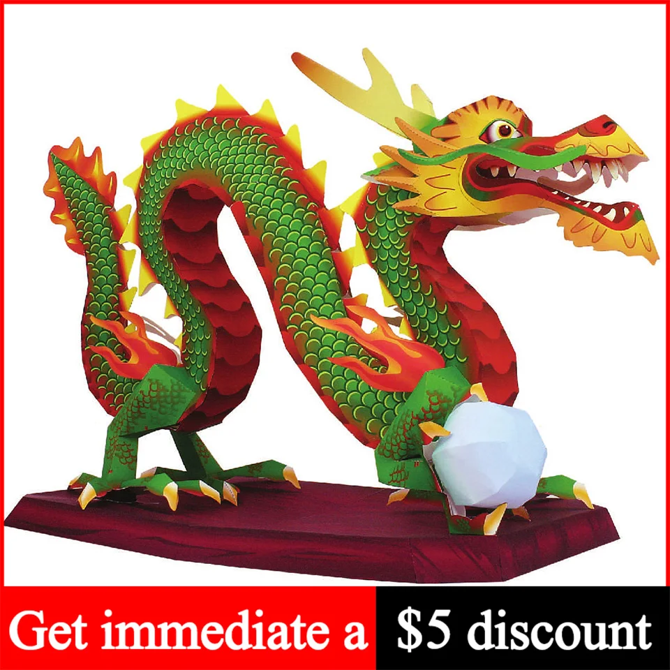 Chinese Dragon Loong Handmade  - Art Craft Cardboard のレビューと価格