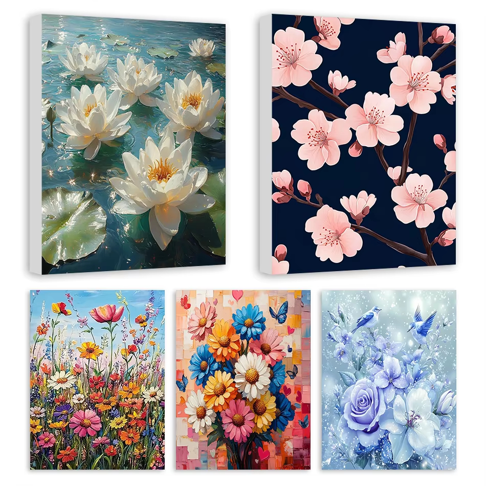 Oil Painting By Numbers Flower - Letter S Art Craft のレビューと価格