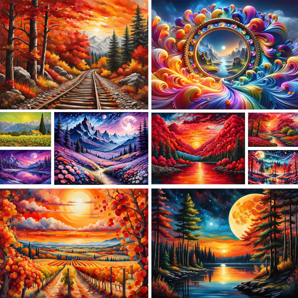 Landscape Fantasy Nature Paint - Art Craft Ideas For Adults のレビューと価格