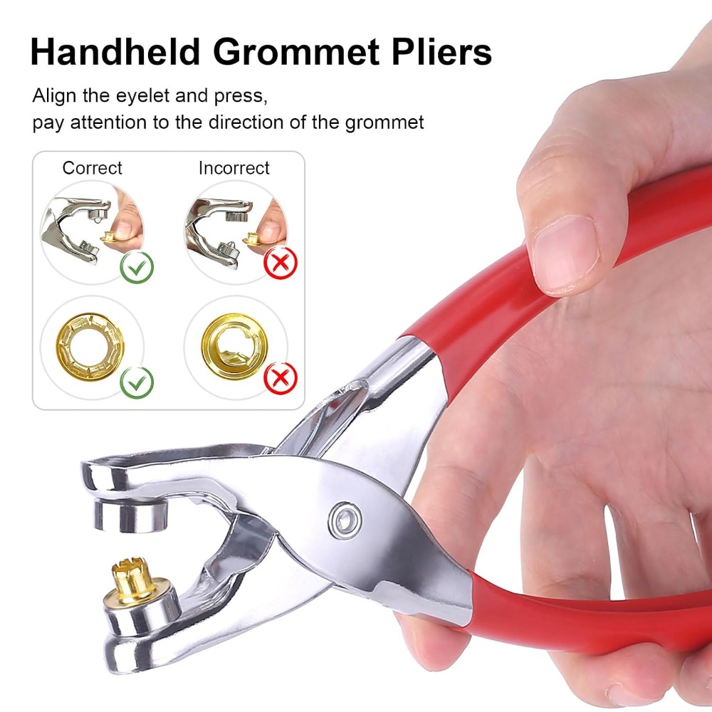 1203PCS Grommet Eyelet Pliers  - Leather Tooling Kit のレビューと価格