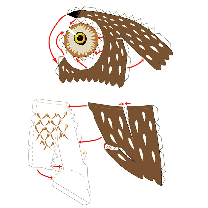 Little Owl Origami Art Mini 3D - Art Craft Cardboard のレビューと価格